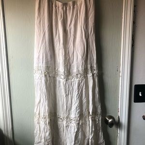 Cream Maxi Skirt